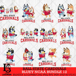Ball State Cardinals Bluey Dace Mode NCAA Bundle 12 SVG Eps Dxf Png File, Digital Download, Instant Download