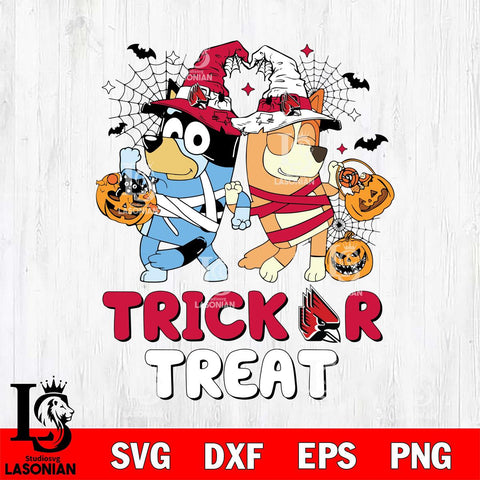 Ball State Cardinals Bluey Trick or Treat Halloween 2 Svg Eps Dxf Png File, Digital Download, Instant Download