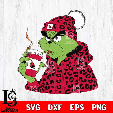 Ball State Cardinals Boujee Grinch 8 Svg Eps Dxf Png File, Digital Download, Instant Download