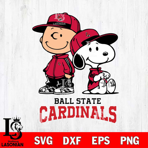 Ball State Cardinals Charlie Brown Snoopy Champions Svg Eps Dxf Png File, NCAA svg , Digital Download , Instant Download, Cricut File