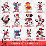 Ball State Cardinals Disney NCAA Bundle Svg PNG 12 Svg Eps Dxf Png File, Digital Download
