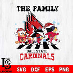 Ball State Cardinals Family Bluey Christmas Svg Eps Dxf Png File, Digital Download