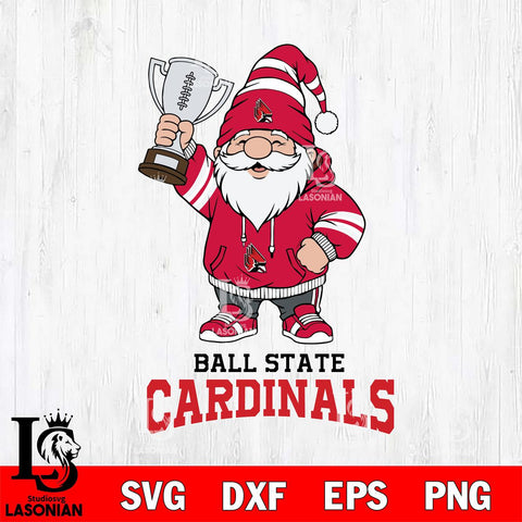 Ball State Cardinals Gnome Champion File Cut, NCAA SVG, Digital Download , Criucut , Silhouette