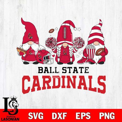 Ball State Cardinals Gnome Fan File Cut, NCAA SVG, Digital Download , Criucut , Silhouette