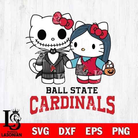Ball State Cardinals Hello Kitty Horror 11 Svg Eps Dxf Png File, Digital Download
