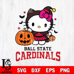 Ball State Cardinals Hello Kitty Horror 1 Svg Eps Dxf Png File, Digital Download