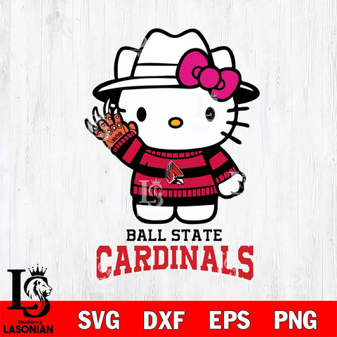 Ball State Cardinals Hello Kitty Horror 6 Svg Eps Dxf Png File, Digital Download