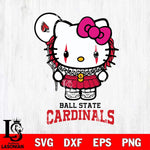 Ball State Cardinals Hello Kitty Horror 7 Svg Eps Dxf Png File, Digital Download