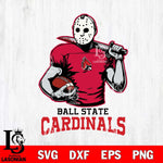 Ball State Cardinals Jason Voorhees 9 Svg Eps Dxf Png File, Digital Download