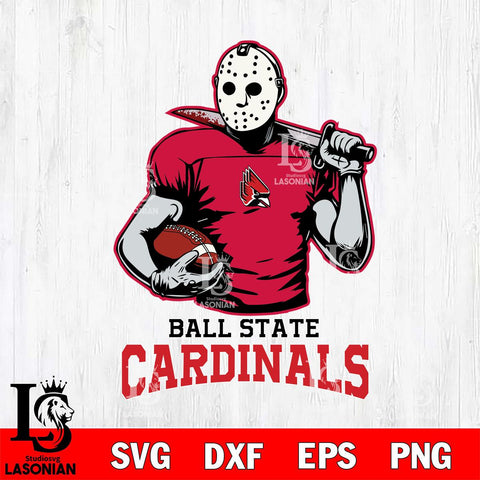 Ball State Cardinals Jason Voorhees 9 Svg Eps Dxf Png File, Digital Download