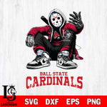 Ball State Cardinals Jason Voorhees Halloween SVG Svg Eps Dxf Png File, Digital Download, Instant Download