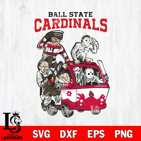 Ball State Cardinals Jason Voorhees Horror 10 Svg Eps Dxf Png File, NCAA svg, Digital Download, Instant Download