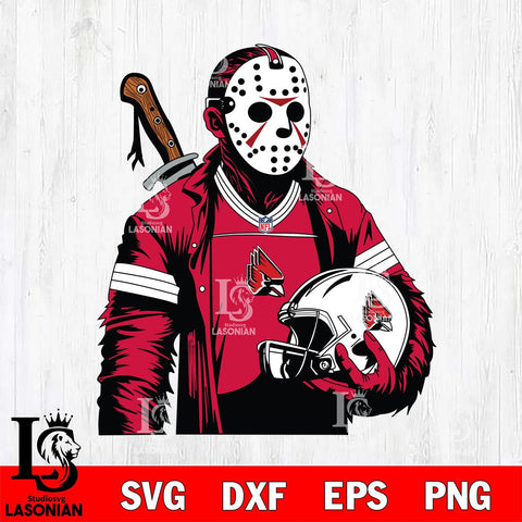 Ball State Cardinals Jason Voorhees Horror 2 Svg Eps Dxf Png File, NCAA svg, Digital Download, Instant Download