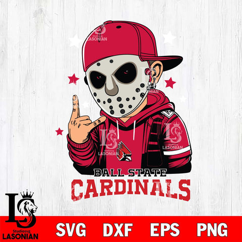 Ball State Cardinals Jason Voorhees Horror 9 Svg Eps Dxf Png File, NCAA svg, Digital Download, Instant Download
