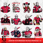 Ball State Cardinals Jason Voorhees Horror Bundle 12 SVG Eps Dxf Png File, bundle NCAA svg, Digital Download, Instant Download