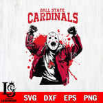 Ball State Cardinals Jason Voorhees Horror Halloween 3 Svg Eps Dxf Png File, NCAA svg, Digital Download, Instant Download