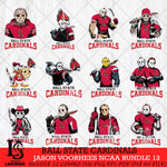 Ball State Cardinals Jason Voorhees NCAA Bundle 12 SVG Svg Eps Dxf Png File, Digital Download