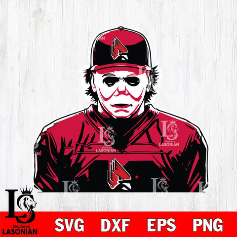 Ball State Cardinals Michael Myers Horror Halloween Svg Eps Dxf Png File, NCAA svg, Digital Download, Instant Download