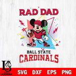 Ball State Cardinals Mickey Mouse Sport Rad Dad SVG DXF EPS PNG FILE, NCAA File Cut,Digital Download,Instant Download