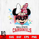Ball State Cardinals Minnie Mouse Love Sport SVG DXF EPS PNG FILE, NCAA File Cut,Digital Download,Instant Download