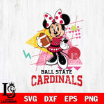 Ball State Cardinals Minnie Mouse Sport SVG DXF EPS PNG FILE, NCAA File Cut,Digital Download,Instant Download