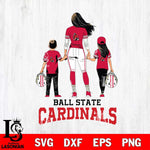 Ball State Cardinals Mother and son Rugby SVG DXF EPS PNG FILE,NCAA SVG, Father day Digital Download,Instant Download, Silhouette