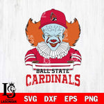 Ball State Cardinals Pennywise Horror Sport 2 Svg Eps Dxf Png File, Digital Download