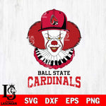 Ball State Cardinals Pennywise Horror Sport 4 Svg Eps Dxf Png File, Digital Download