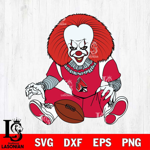 Ball State Cardinals Pennywise Horror Sport 6 Svg Eps Dxf Png File, Digital Download