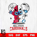 Ball State Cardinals Stitch Horror Halloween 2 Svg Eps Dxf Png File, Digital Download, Instant Download