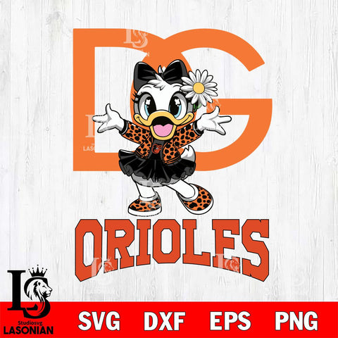 Baltimore Orioles Dolce And Gabbana Daisy Duck Disney Svg Eps Dxf Png File, Digital Download, Instant Download