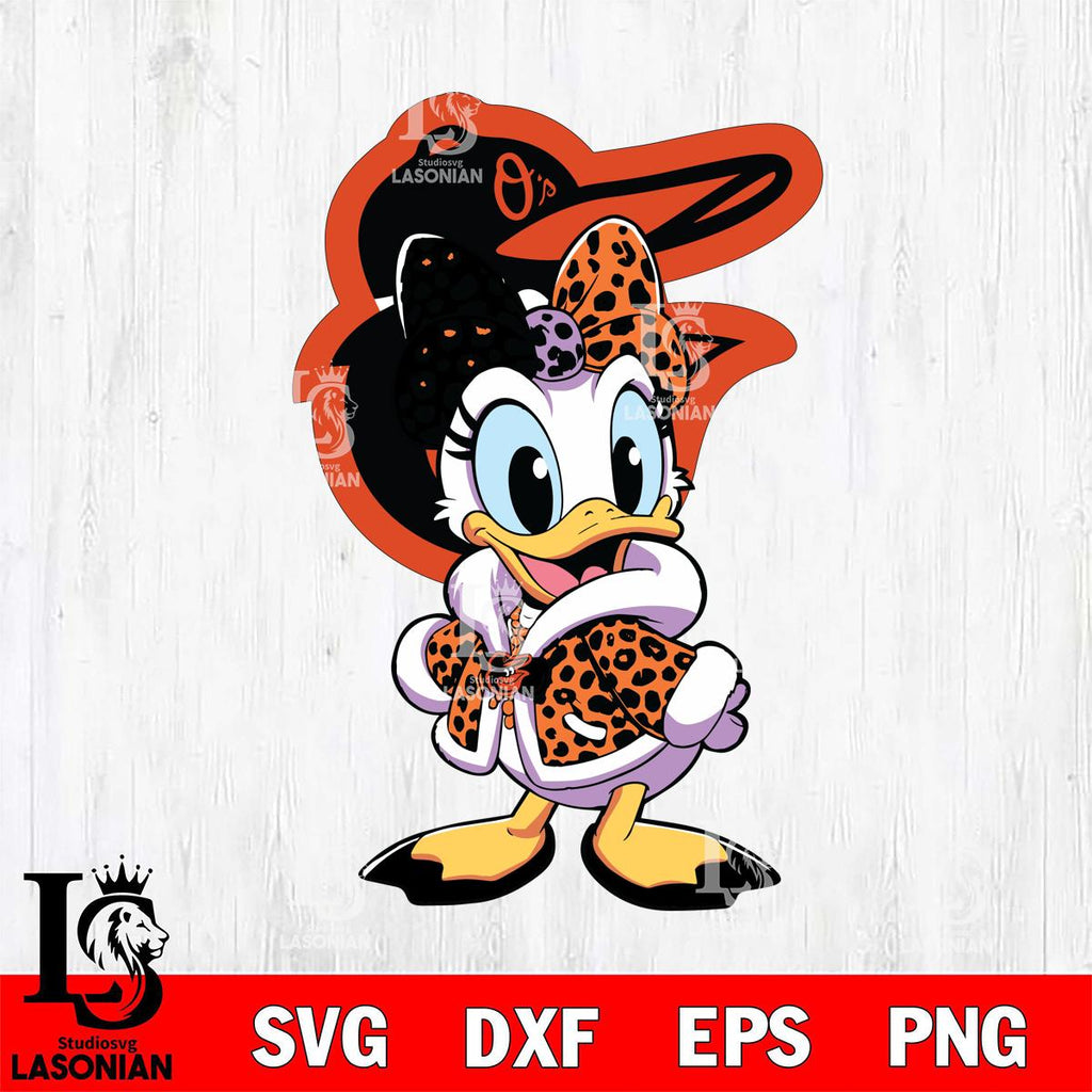 Baltimore Orioles Fancy Daisy Duck Disney lasoniansvg