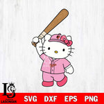 Baltimore Orioles Hello Kitty Pink Baseball Player SVG DXF EPS PNG FILE, MLB File Cut,Hello Kitty Digital Download,Instant Download, Silhouette