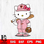 Baltimore Orioles Hello Kitty Pink Player SVG DXF EPS PNG FILE, MLB File Cut,Hello Kitty Digital Download,Instant Download, Silhouette
