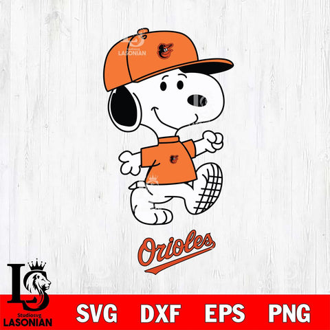 Baltimore Orioles Snoopy Baseball Svg Eps Dxf Png File, MLB File Cut,Digital Download,Instant Download,MLB Svg Files
