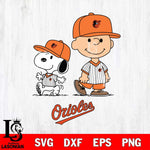 Baltimore Orioles snoopy and charlie brown sport Svg Eps Dxf Png File, MLB File Cut,Digital Download,Instant Download,MLB Svg Files
