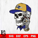 Baltimore Ravens Badass Man Skull SVG