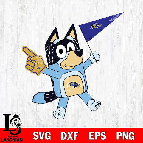 Baltimore Ravens Bandit Bluey Flag Svg Eps Dxf Png File,NFL Cut Svg Files,Digital File,Sublimation