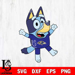 Baltimore Ravens Bluey 3 NFL Svg Eps Dxf Png File, Digital Download, Instant Download