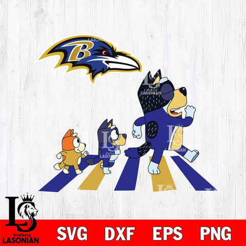 Baltimore Ravens Bluey 6 NFL Svg Eps Dxf Png File, Digital Download, Instant Download