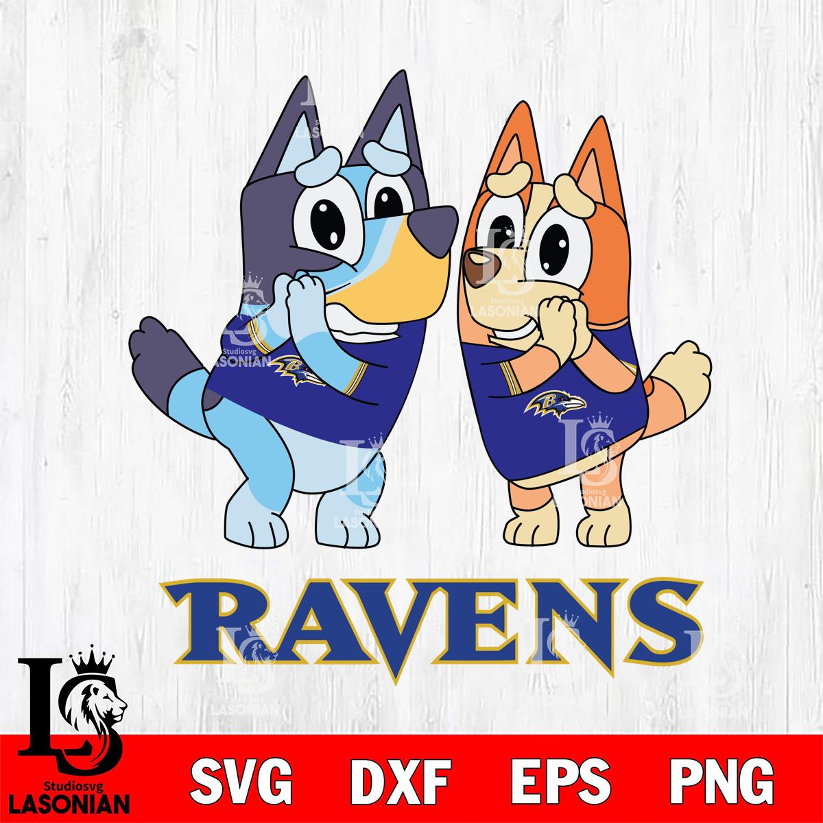 Baltimore Ravens Bluey & Bingo 5 – lasoniansvg