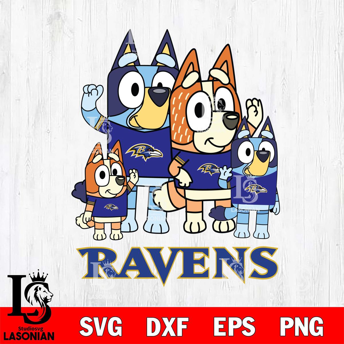 Baltimore Ravens Bluey & Bingo 7 – lasoniansvg