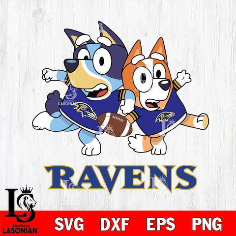 Baltimore Ravens Bluey Chilli NFL Svg Eps Dxf Png File, Digital Download, Instant Download