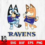 Baltimore Ravens Bluey Chilli Sport Svg Eps Dxf Png File, Digital Download, Instant Download