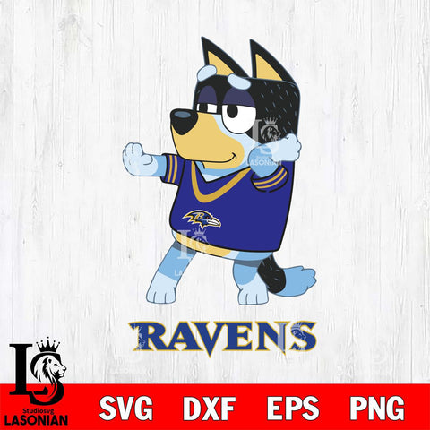 Baltimore Ravens Bluey Dad Dance Svg Eps Dxf Png File, Digital Download, Instant Download