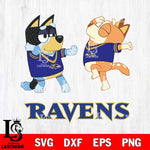 Baltimore Ravens Bluey Dance Svg Eps Dxf Png File, Digital Download, Instant Download