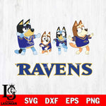 Baltimore Ravens Bluey Dance Mode Squats Svg Eps Dxf Png File, Digital Download, Instant Download