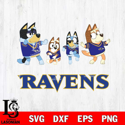 Baltimore Ravens Bluey Dance Mode Squats Svg Eps Dxf Png File, Digital Download, Instant Download