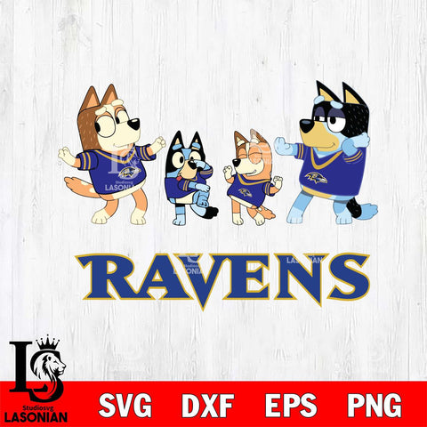 Baltimore Ravens Bluey Dance Squats Svg Eps Dxf Png File, Digital Download, Instant Download
