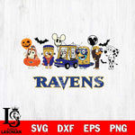 Baltimore Ravens Bluey Halloween Svg Eps Dxf Png File, Digital Download, Instant Download
